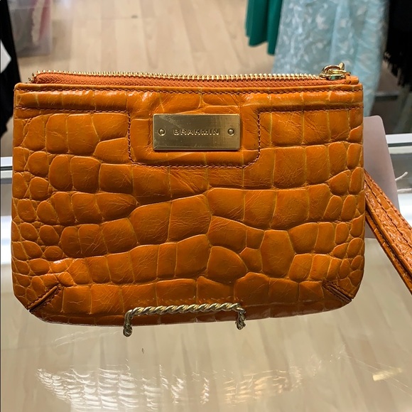 brahmin orange handbag
